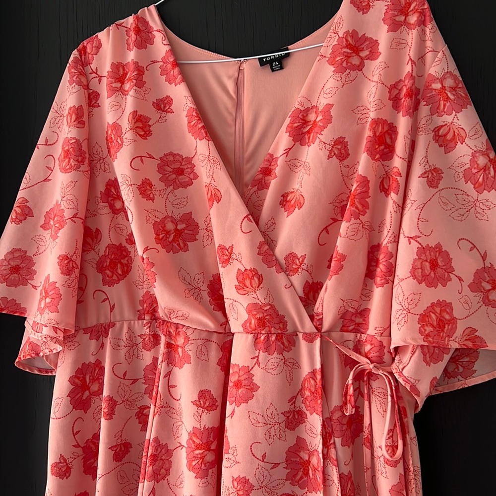 Torrid Faux Wrap Dress, Size 24